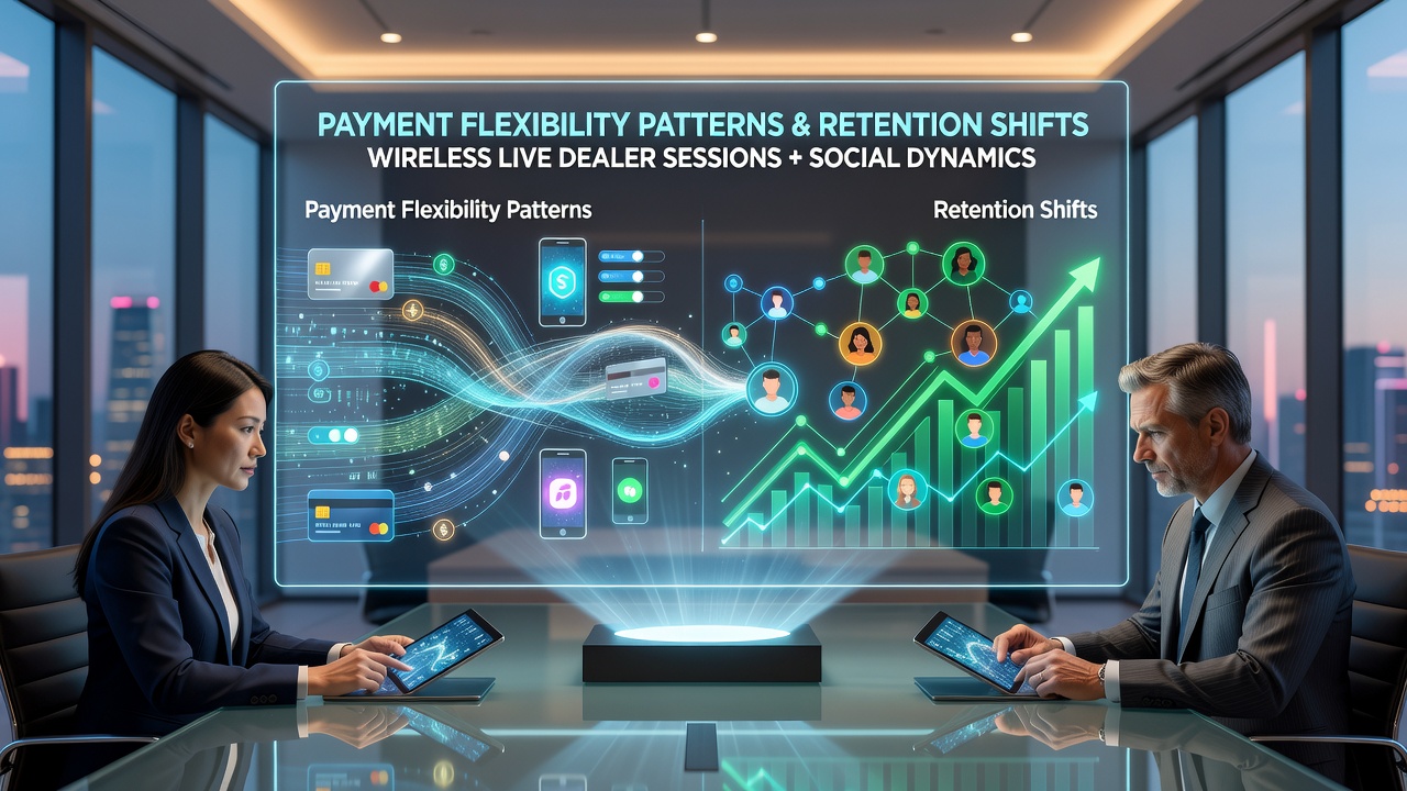 Statistische Übersicht zu Retention-Entwicklungen und Zahlungsflexibilität in mobilen Gambling-Sessions