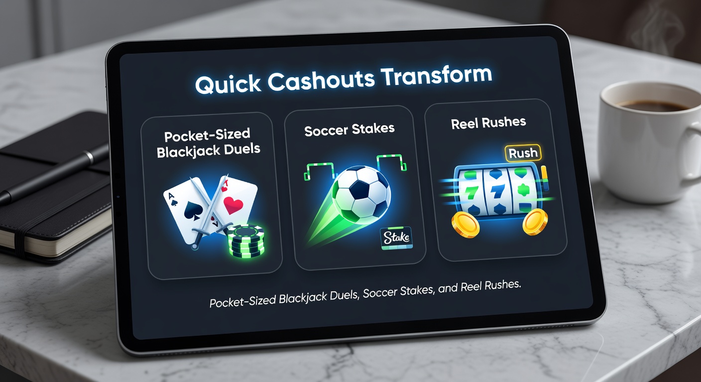 Dynamisches Bild eines Fußballstadions mit Slot-Maschinen und Blackjack-Karten auf einem Mobilbildschirm, betont die Verschmelzung von Sportwetten und Casino in Echtzeit